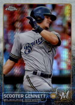 2015 Topps Chrome - Prism Refractor #3 Scooter Gennett Front