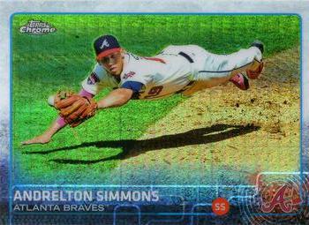 2015 Topps Chrome - Prism Refractor #9 Andrelton Simmons Front