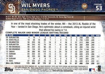 2015 Topps Chrome - Prism Refractor #53 Wil Myers Back
