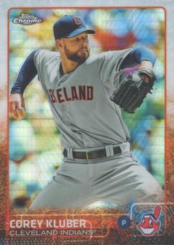 2015 Topps Chrome - Prism Refractor #78 Corey Kluber Front