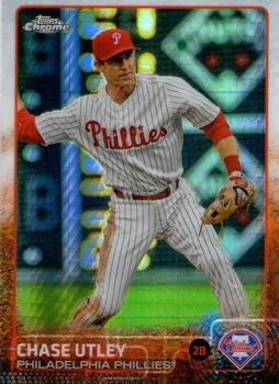 2015 Topps Chrome - Prism Refractor #100 Chase Utley Front