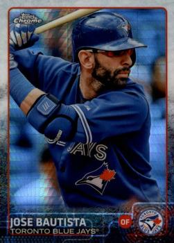 2015 Topps Chrome - Prism Refractor #137 Jose Bautista Front