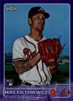 2015 Topps Chrome - Purple Refractor #17 Mike Foltynewicz Front