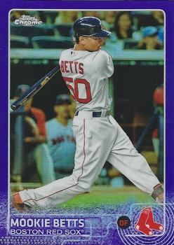 2015 Topps Chrome - Purple Refractor #67 Mookie Betts Front