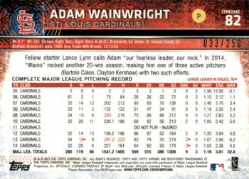 2015 Topps Chrome - Purple Refractor #82 Adam Wainwright Back