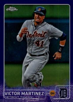 2015 Topps Chrome - Purple Refractor #114 Victor Martinez Front