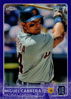 2015 Topps Chrome - Purple Refractor #162 Miguel Cabrera Front