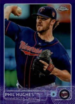 2015 Topps Chrome - Purple Refractor #185 Phil Hughes Front