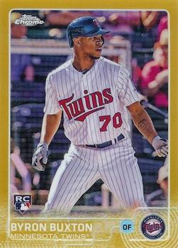 2015 Topps Chrome - Gold Refractor #203 Byron Buxton Front