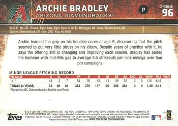 2015 Topps Chrome - Sepia Refractor #96 Archie Bradley Back