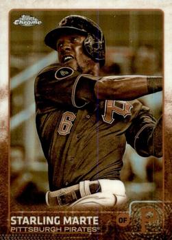 2015 Topps Chrome - Sepia Refractor #5 Starling Marte Front