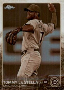 2015 Topps Chrome - Sepia Refractor #16 Tommy La Stella Front