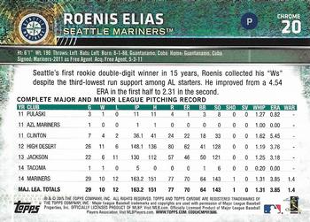 2015 Topps Chrome - Sepia Refractor #20 Roenis Elias Back