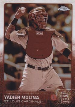 2015 Topps Chrome - Sepia Refractor #25 Yadier Molina Front
