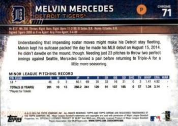2015 Topps Chrome - Sepia Refractor #71 Melvin Mercedes Back