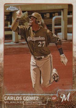 2015 Topps Chrome - Sepia Refractor #73 Carlos Gomez Front