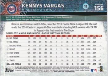 2015 Topps Chrome - Sepia Refractor #156 Kennys Vargas Back