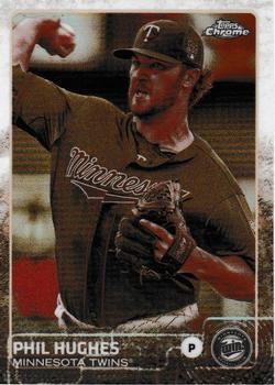 2015 Topps Chrome - Sepia Refractor #185 Phil Hughes Front