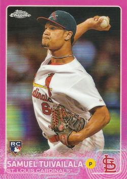 2015 Topps Chrome - Pink Refractor #174 Samuel Tuivailala Front