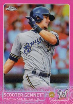 2015 Topps Chrome - Pink Refractor #3 Scooter Gennett Front