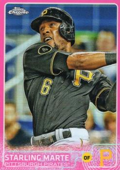 2015 Topps Chrome - Pink Refractor #5 Starling Marte Front