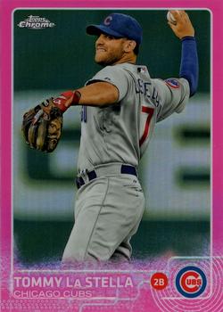 2015 Topps Chrome - Pink Refractor #16 Tommy La Stella Front