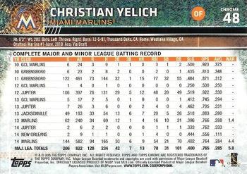 2015 Topps Chrome - Pink Refractor #48 Christian Yelich Back