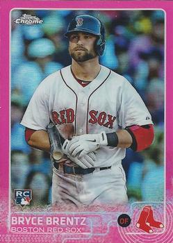 2015 Topps Chrome - Pink Refractor #69 Bryce Brentz Front