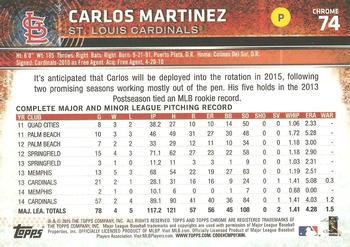 2015 Topps Chrome - Pink Refractor #74 Carlos Martinez Back