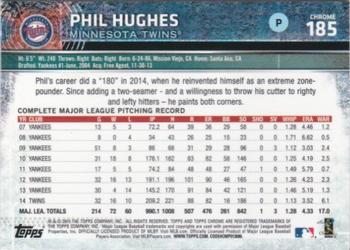 2015 Topps Chrome - Pink Refractor #185 Phil Hughes Back