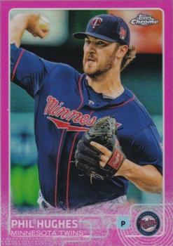 2015 Topps Chrome - Pink Refractor #185 Phil Hughes Front