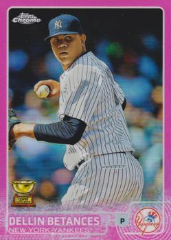 2015 Topps Chrome - Pink Refractor #194 Dellin Betances Front