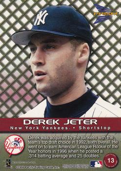 1999 Pacific Prism - Ahead of the Game #13 Derek Jeter  Back