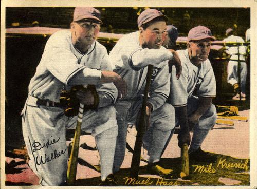 1936 National Chicle Pastels (R312) #NNO Dixie Walker / Mule Haas / Mike Kreevich Front