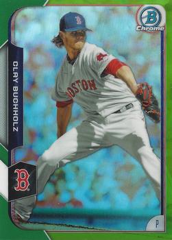 2015 Bowman Chrome - Green Refractors #6 Clay Buchholz Front