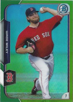 2015 Bowman Chrome - Green Refractors #25 Wade Miley Front
