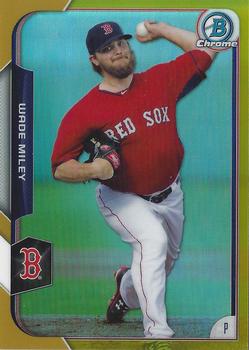 2015 Bowman Chrome - Gold Refractors #25 Wade Miley Front