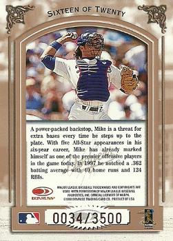 1998 Leaf - Heading for the Hall #16 Mike Piazza Back