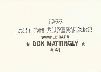 1988 Action Superstars Samples (unlicensed) #41 Don Mattingly Back