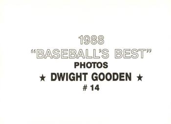 1988 Baseball's Best Photos (unlicensed) #14 Dwight Gooden Back