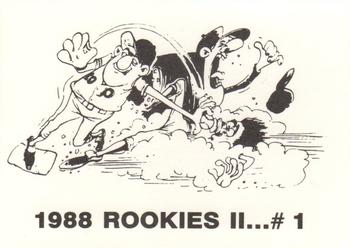 1988 Rookies II (unlicensed) #1 Gregg Jefferies Back