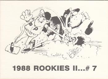 1988 Rookies II (unlicensed) #7 Chris Sabo Back