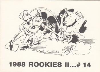1988 Rookies II (unlicensed) #14 Walt Weiss Back