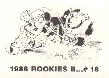 1988 Rookies II (unlicensed) #18 Gregg Jefferies Back