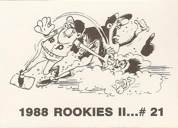 1988 Rookies II (unlicensed) #21 Mike Campbell Back