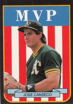 1989 Pacific Cards & Comics American Flag Series I (unlicensed) #1 Jose Canseco Front