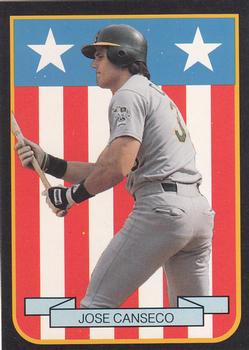 1989 Pacific Cards & Comics American Flag Series II (unlicensed) #7 Jose Canseco Front