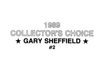 1989 Collector's Choice (unlicensed) #2 Gary Sheffield Back