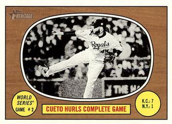 2016 Topps Heritage #152 Cueto Hurls Complete Game Front