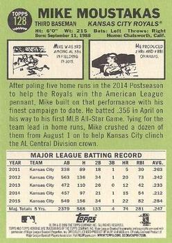 2016 Topps Heritage #128 Mike Moustakas Back